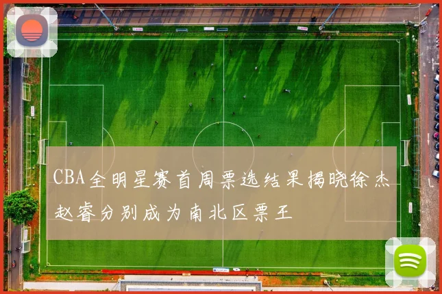 CBA全明星赛首周票选结果揭晓徐杰赵睿分别成为南北区票王